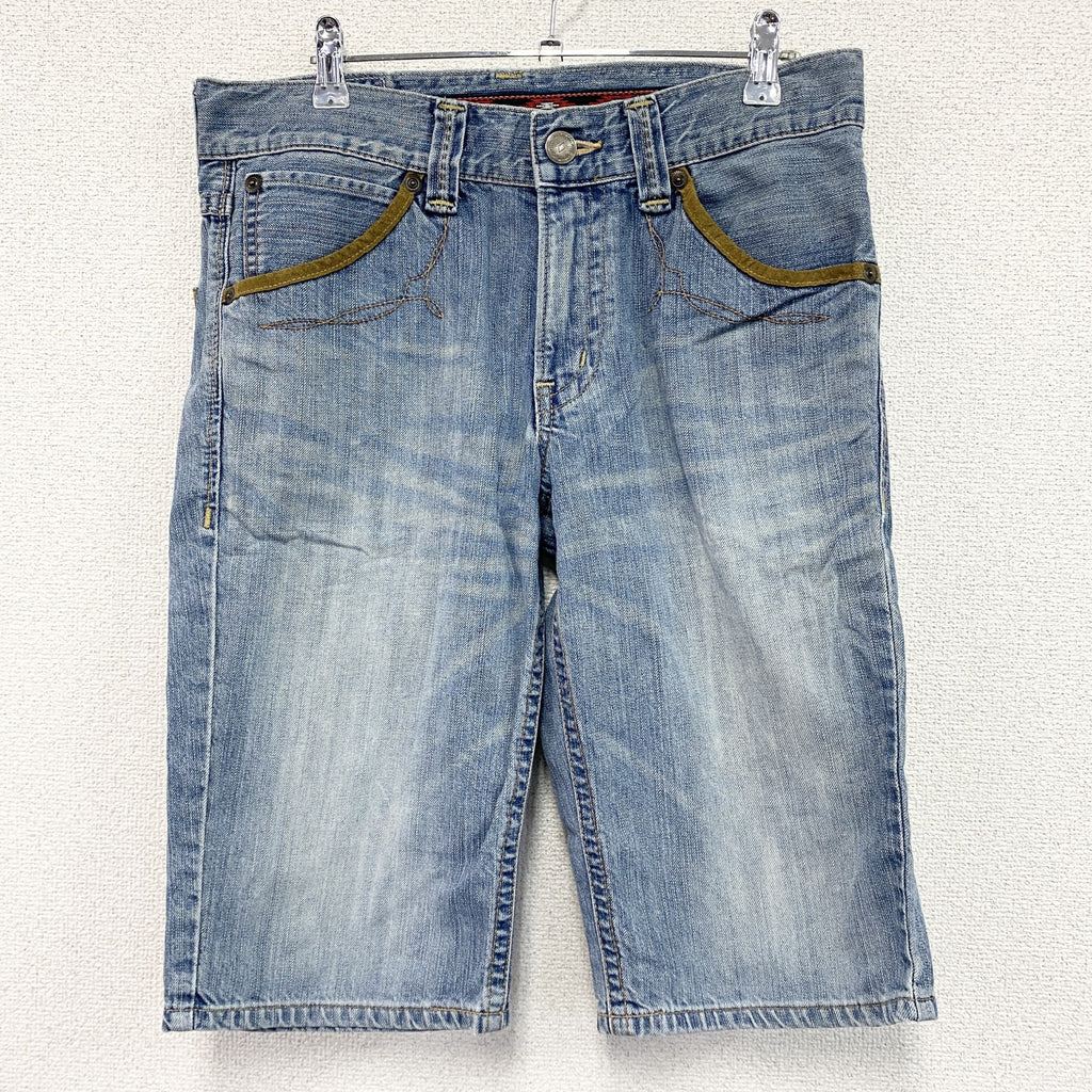 EDWIN　エドウィン　デニムハーフパンツ/ジーンズ　ジップフライ　インディゴ　30サイズ メンズ コットン 古着