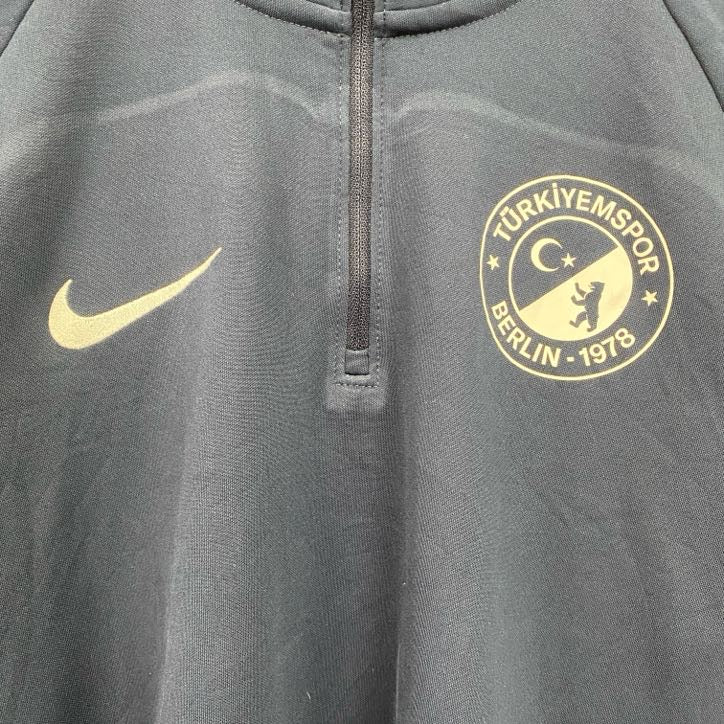 NIKE　ナイキ　長袖ロゴプリントジャージ　ハーフジップ　スポーツ　青　ブルー　Sサイズ　古着