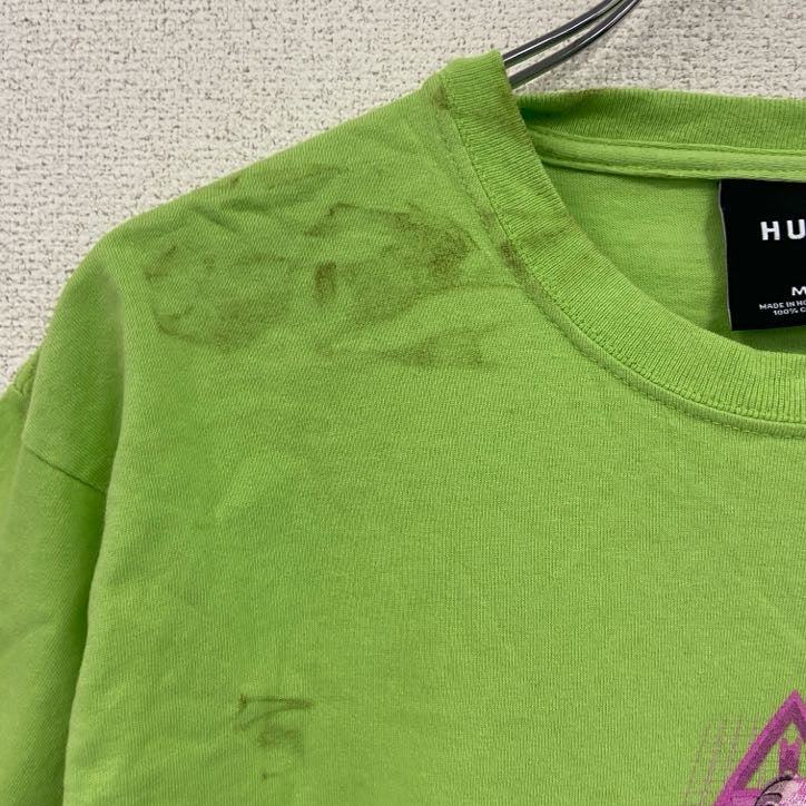 HUF　ハフ　半袖プリントTシャツ　緑　グリーン　Mサイズ カットソー メンズ 古着