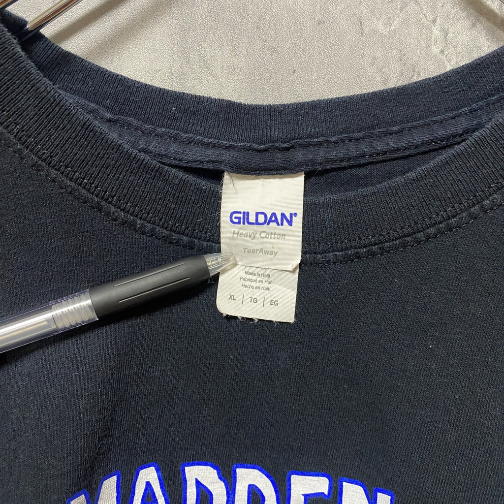 HUSKIES　半袖プリントTシャツ　黒　ブラック　バックプリント　クルーネック　ビッグシルエット　XLサイズ　古着