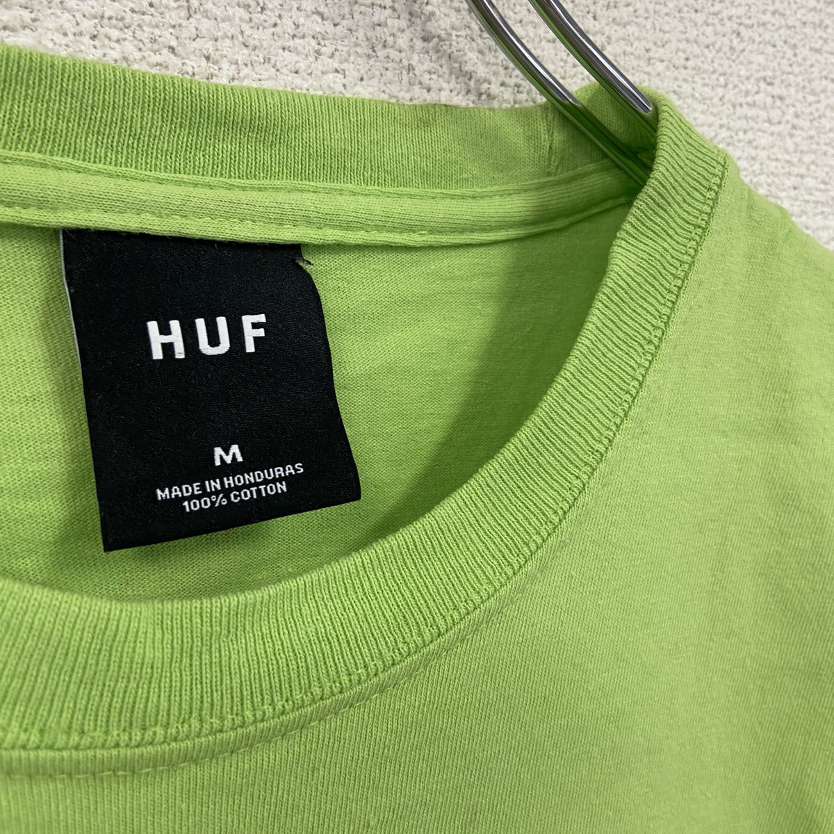 HUF　ハフ　半袖プリントTシャツ　緑　グリーン　Mサイズ カットソー メンズ 古着