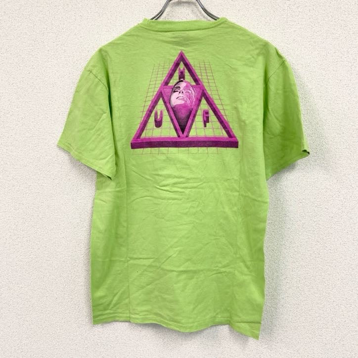 HUF　ハフ　半袖プリントTシャツ　緑　グリーン　Mサイズ カットソー メンズ 古着