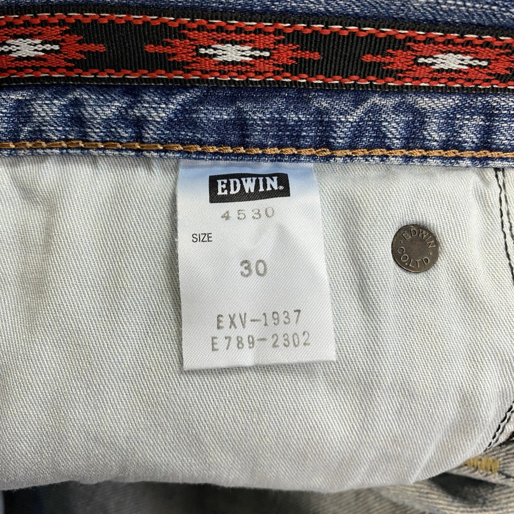 EDWIN　エドウィン　デニムハーフパンツ/ジーンズ　ジップフライ　インディゴ　30サイズ メンズ コットン 古着