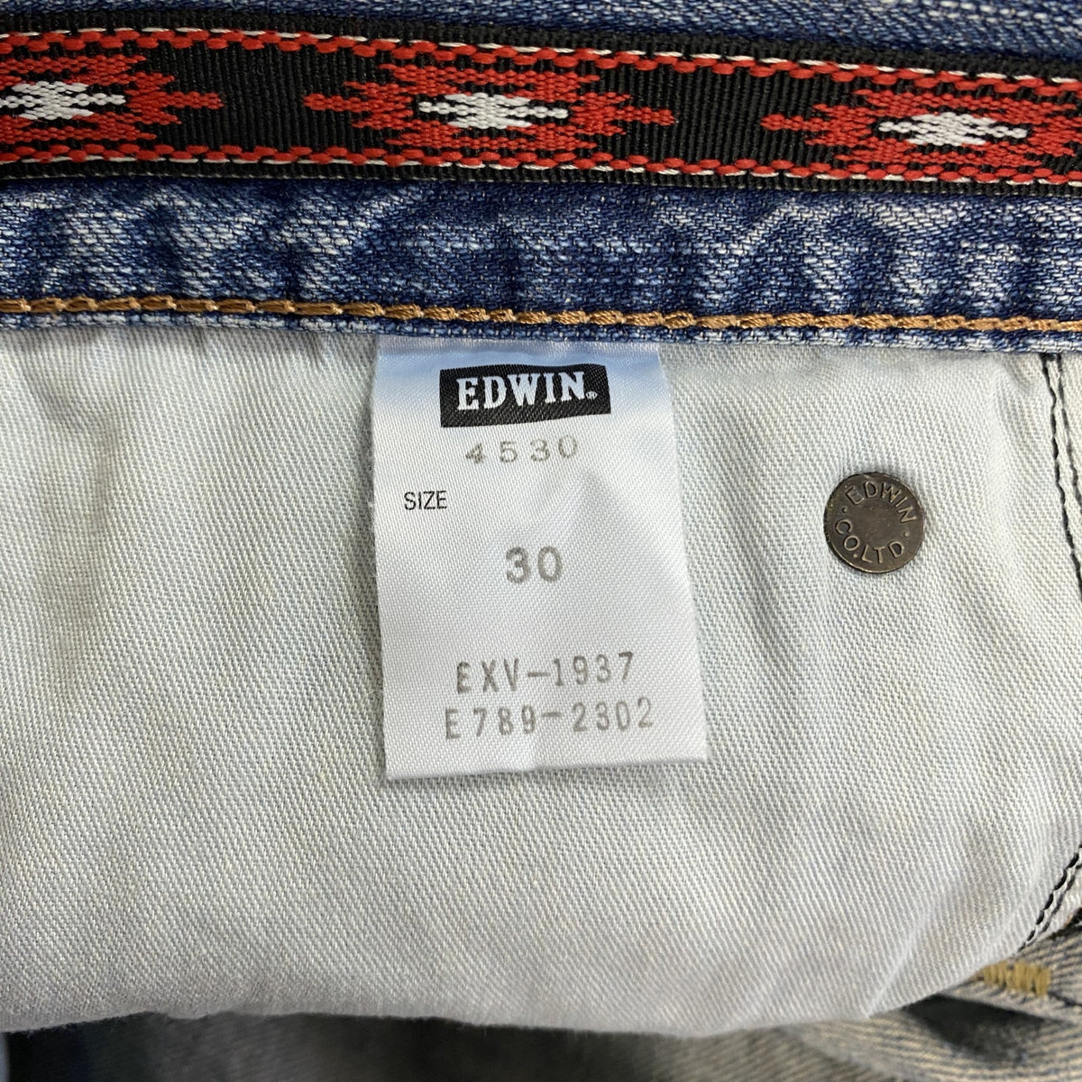EDWIN　エドウィン　デニムハーフパンツ/ジーンズ　ジップフライ　インディゴ　30サイズ メンズ コットン 古着