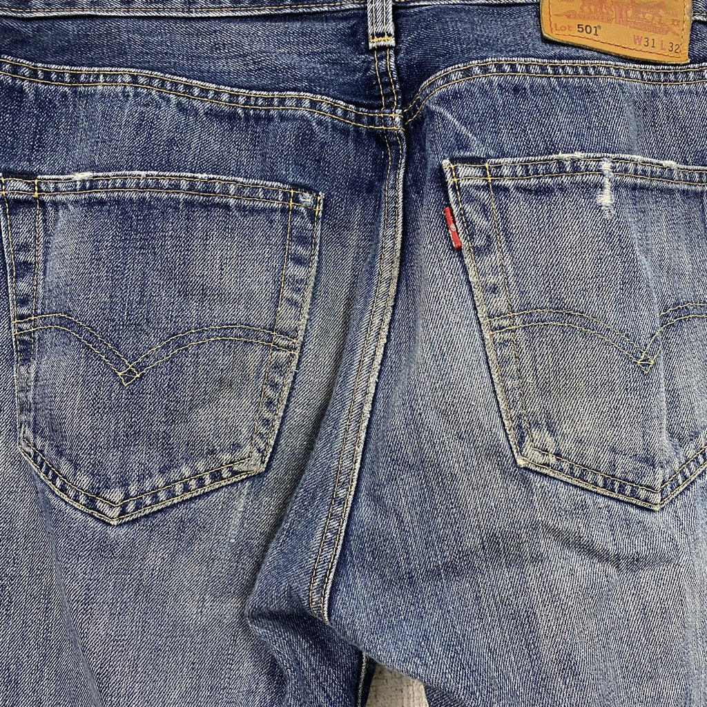 Levi's　リーバイス　501　デニムパンツ/ジーンズ　ボタンフライ　インディゴ　W31サイズ　古着