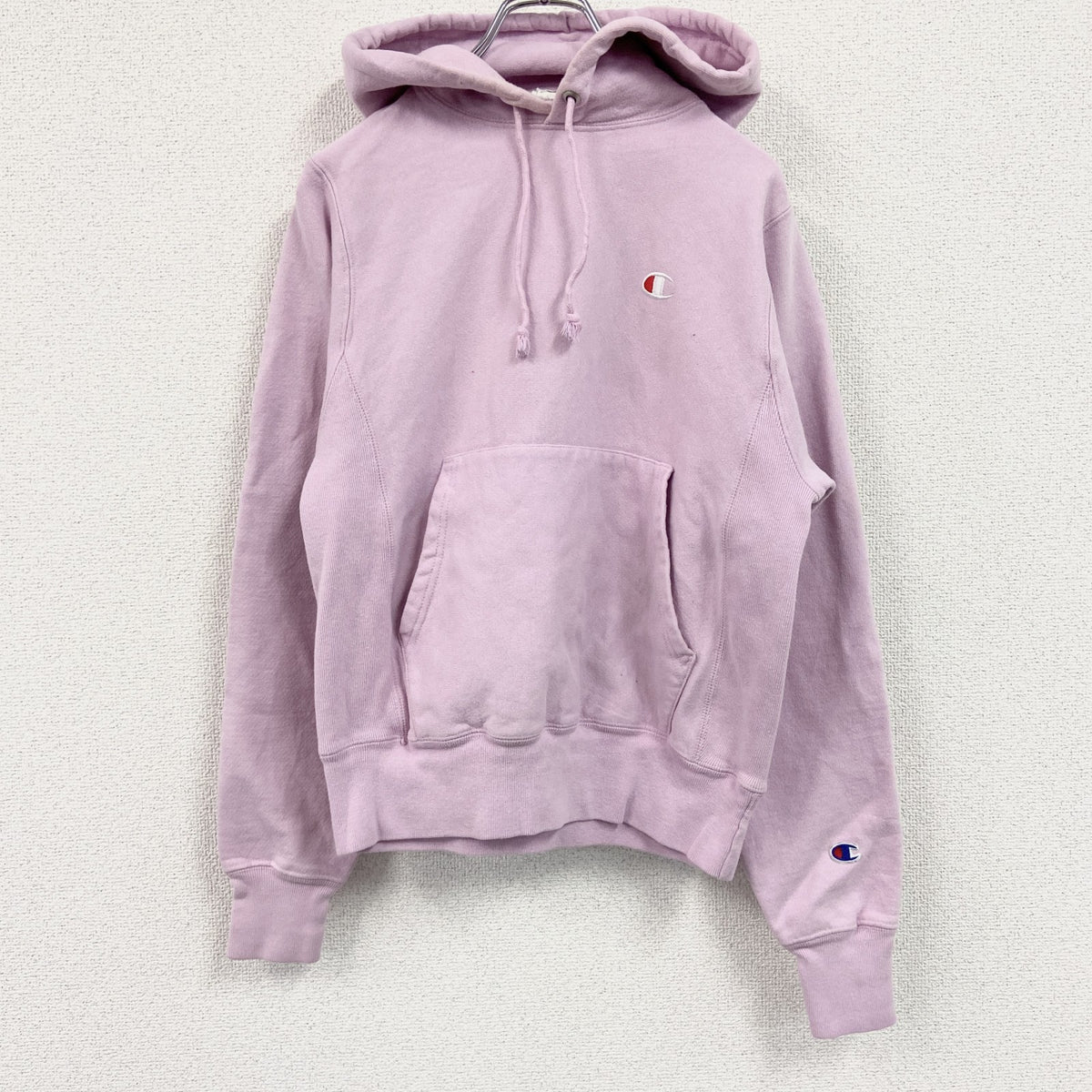 Champion　チャンピオン　リバースウィーブ　スウェットパーカー/フーディー　ピンク　XSサイズ　古着