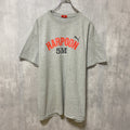 PUMA　HARPOON　半袖プリントTシャツ　グレー　灰色　レトロ　デザイン　個性的　クルーネック　春夏服　メンズ　古着