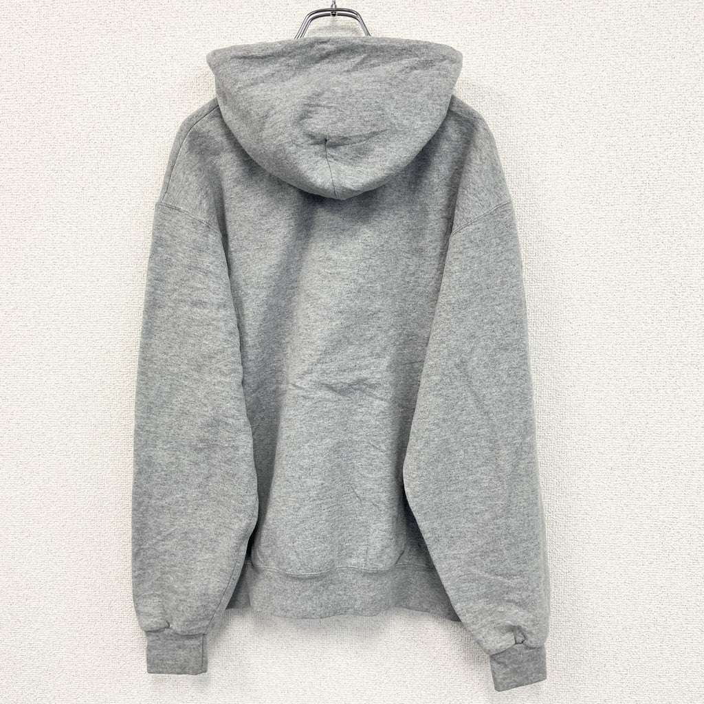 champion　チャンピオン　スウェットパーカー/フーディー　カレッジロゴ　刺繍ロゴ　現行　灰色　グレー　Lサイズ　古着