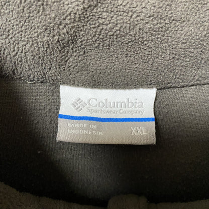 古着 used　Columbia コロンビア　長袖フリースジャケット　ハーフジップブルゾン　ワンポイントロゴ刺繍　XXLサイズ