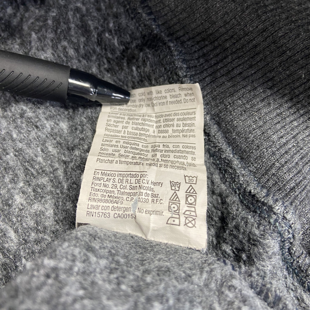 champion　チャンピオン　スウェットパーカー/フーディー　ロゴプリント　グレー　灰色　Lサイズ　古着
