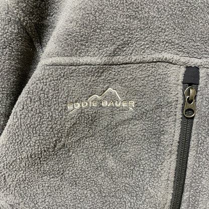 古着 used　EDDIE BAUER エディーバウアー　長袖フリースジャケット　フルジップアウター　ポイント刺繍　Lサイズ