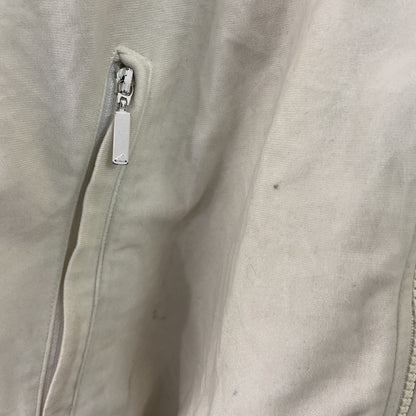 90s　adidas　アディダス　ベロアトラックジャケット/ジャージ　パフォーマンスロゴ　ヴィンテージ　白　ホワイト　Mサイズ