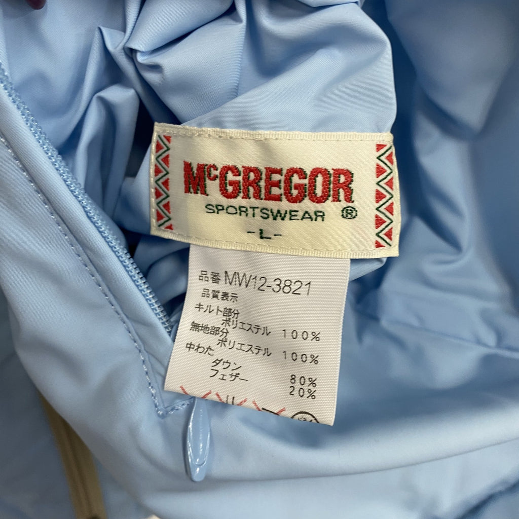 McGREGOR　マックレガー　ダウンジャケット　ダウン８0%　ベージュ　Lサイズ ダウンアウター メンズ ポリエステル 古着