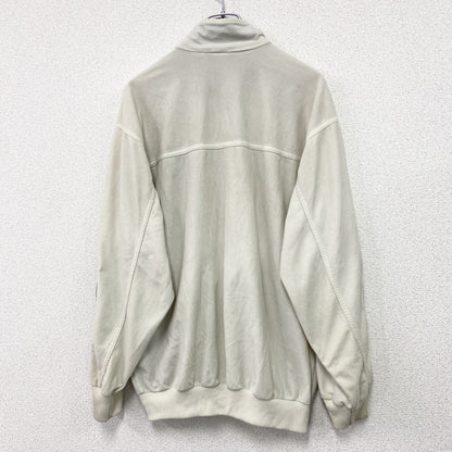 90s　adidas　アディダス　ベロアトラックジャケット/ジャージ　パフォーマンスロゴ　ヴィンテージ　白　ホワイト　Mサイズ