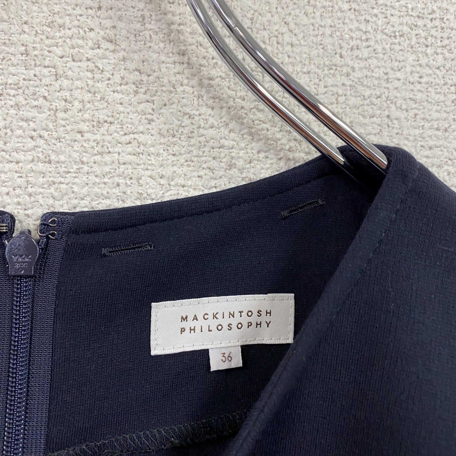 MACKINTOSH PHILOSOPHY　マッキントッシュフィロソフィー　ワンピース　紺　ネイビー　36サイズ　古着