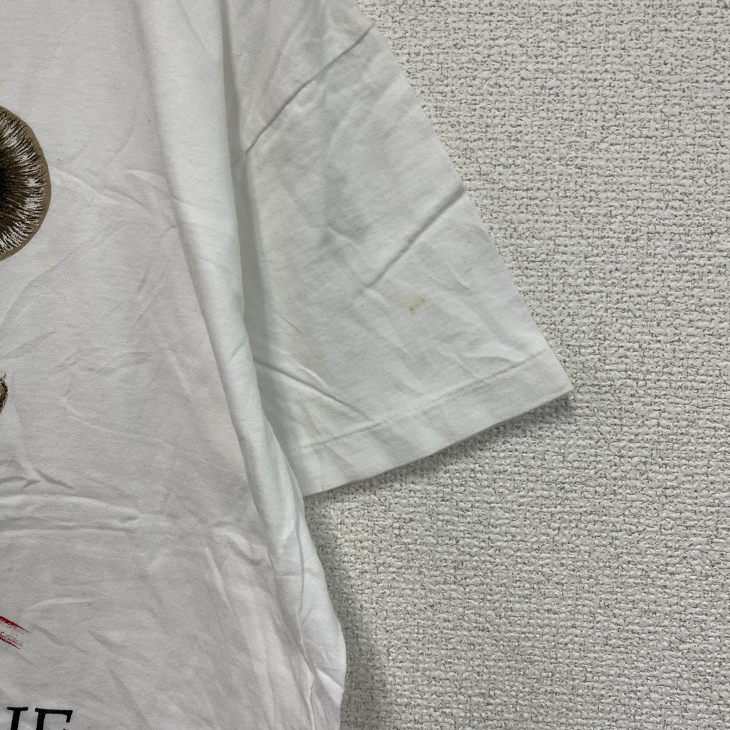 CHAMPFER　シャンフェール　半袖プリントTシャツ　シングルステッチ　白　ホワイト カットソー メンズ コットン 古着