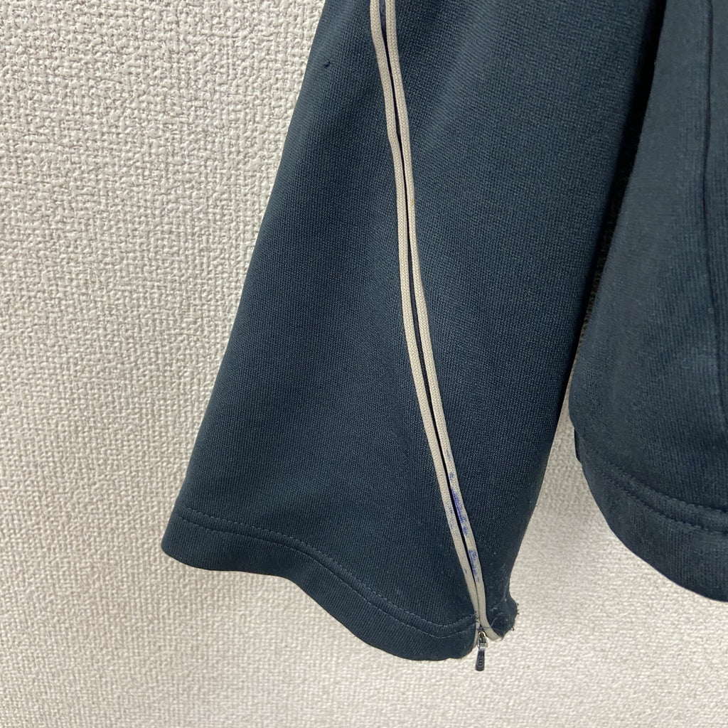 00s　adidas　アディダス　トラックジャケット/ジャージ　袖フレア　パフォーマンスロゴ　ヴィンテージ　黒　ブラック　Lサイズ　古着