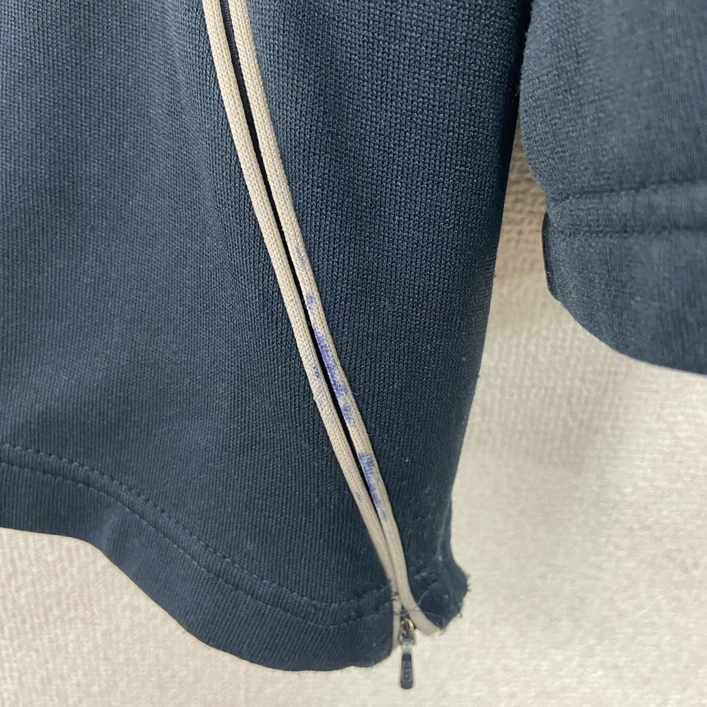 00s　adidas　アディダス　トラックジャケット/ジャージ　袖フレア　パフォーマンスロゴ　ヴィンテージ　黒　ブラック　Lサイズ　古着