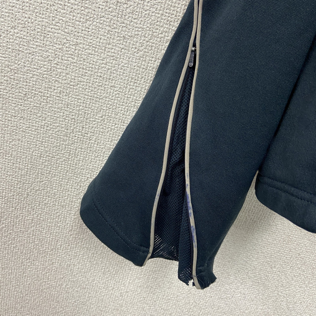 00s　adidas　アディダス　トラックジャケット/ジャージ　袖フレア　パフォーマンスロゴ　ヴィンテージ　黒　ブラック　Lサイズ　古着