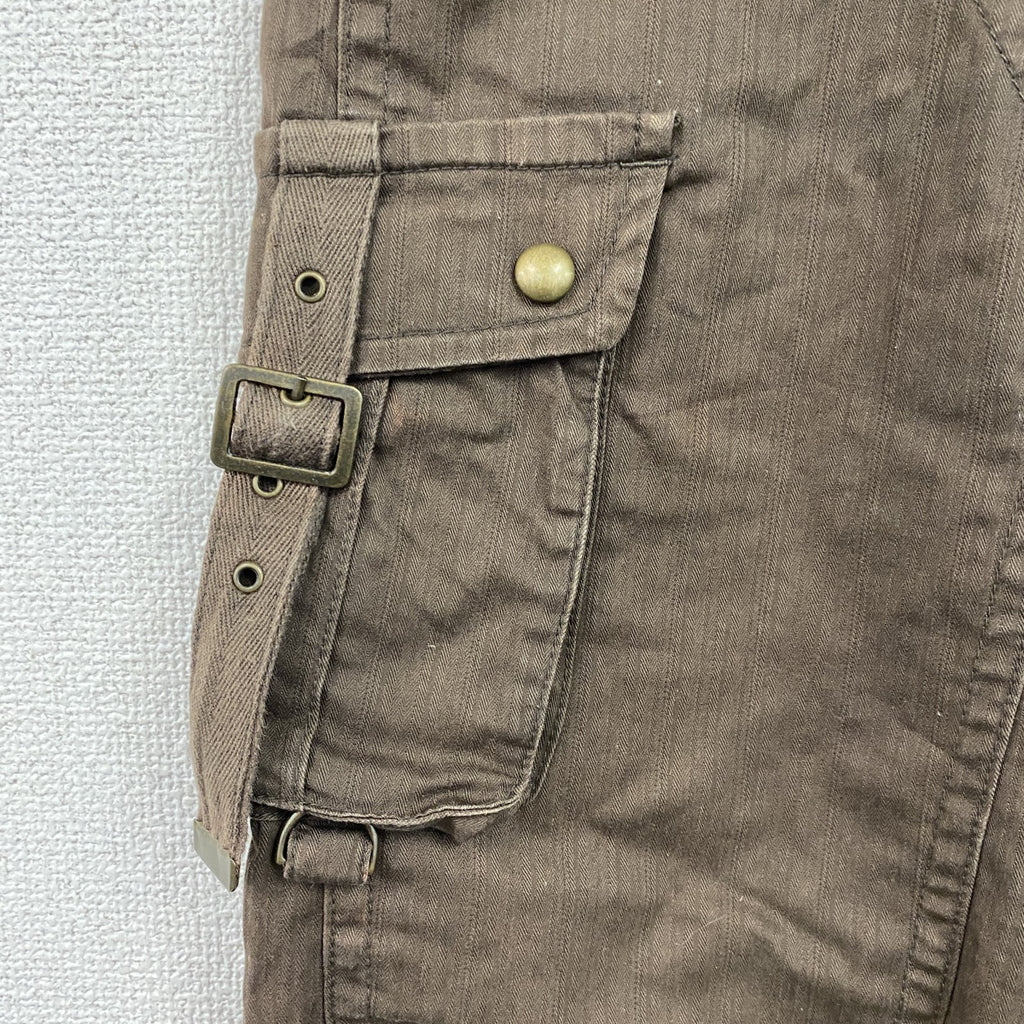 Semantic Design　セマンティックデザイン　ミリタリー風カーゴパンツ　茶色　ブラウン　Lサイズ　古着