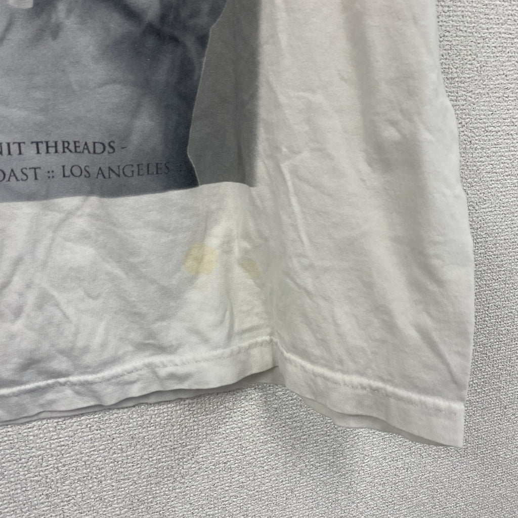 UNIT　半袖プリントTシャツ　ビッグプリント　白　ホワイト　　古着