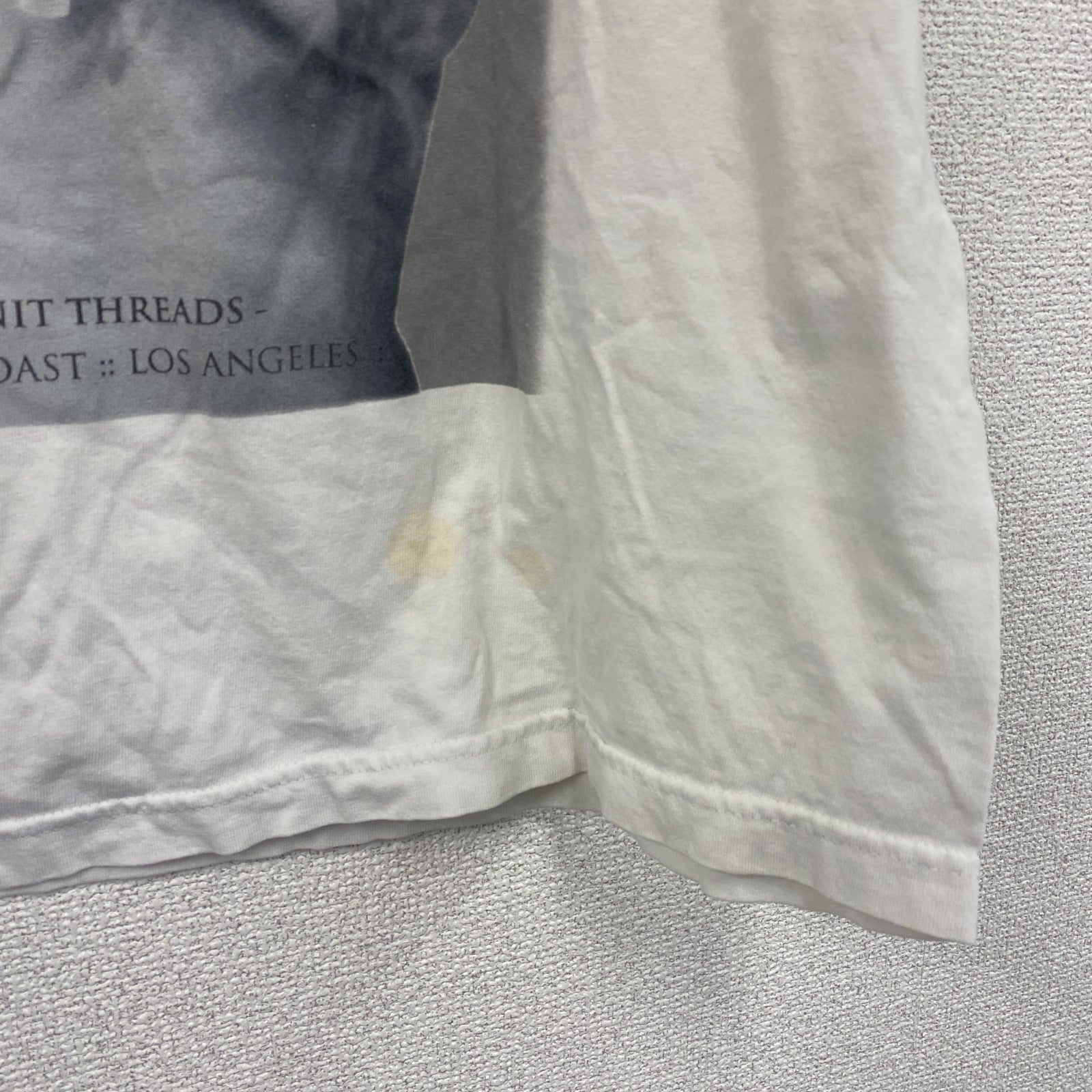 UNIT　半袖プリントTシャツ　ビッグプリント　白　ホワイト　　古着