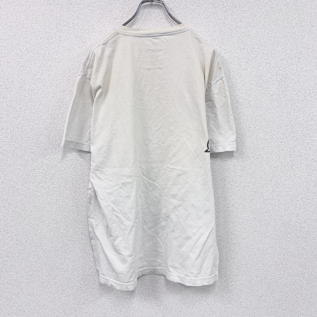 UNIT　半袖プリントTシャツ　ビッグプリント　白　ホワイト　　古着