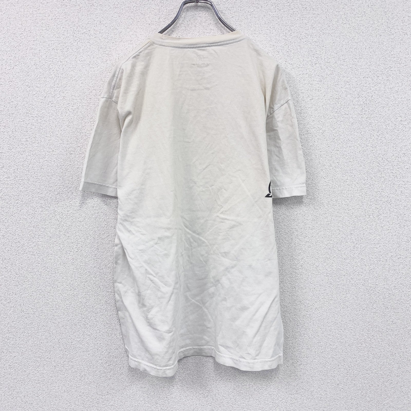 UNIT　半袖プリントTシャツ　ビッグプリント　白　ホワイト　　古着