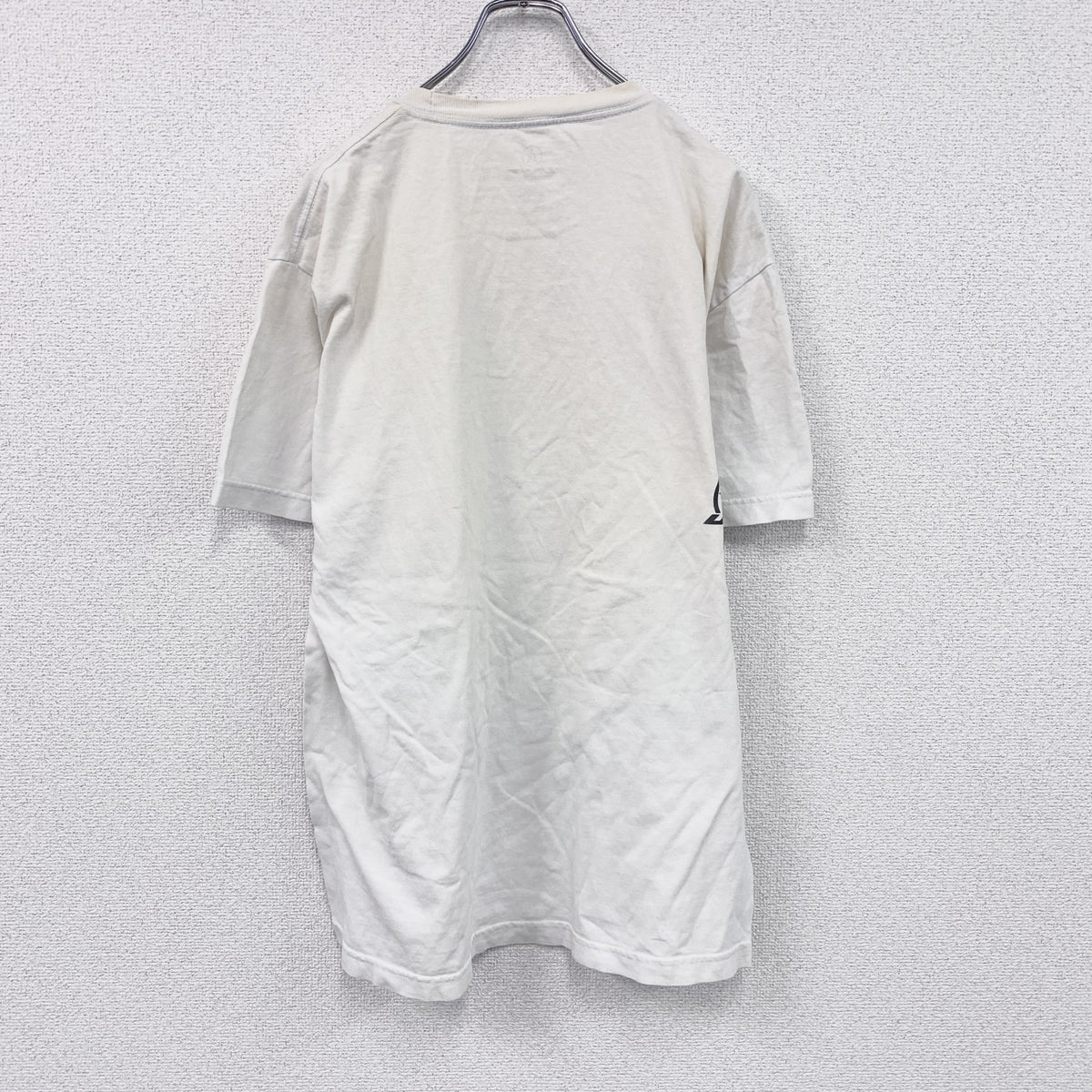 UNIT　半袖プリントTシャツ　ビッグプリント　白　ホワイト　　古着