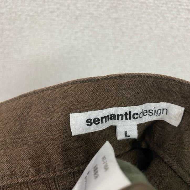 Semantic Design　セマンティックデザイン　ミリタリー風カーゴパンツ　茶色　ブラウン　Lサイズ　古着