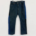 Levi's　リーバイス　502　切り替えスウェットパンツ　ボタンフライ　黒　ブラック　青　ブルー　36サイズ　古着