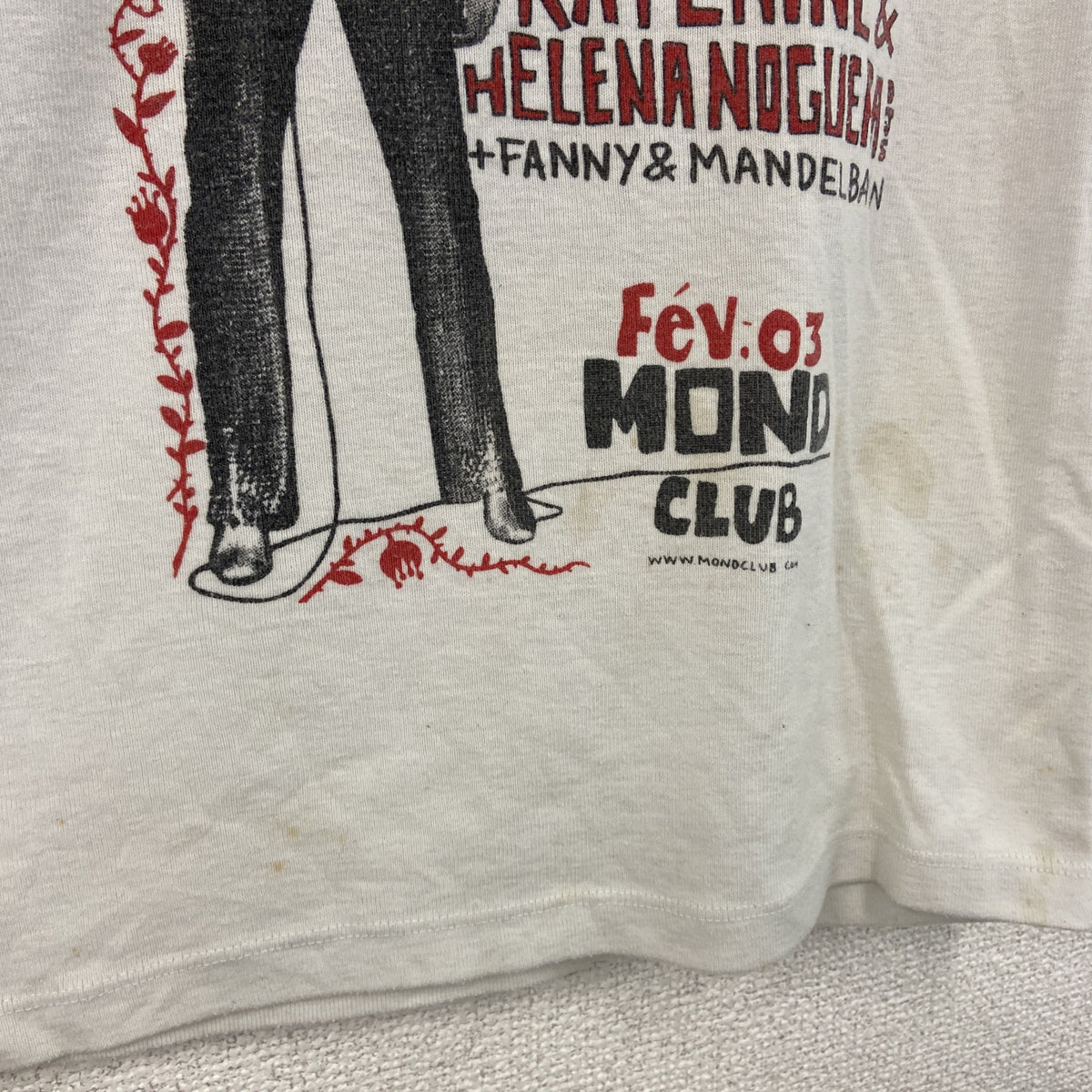タンクトップ/ノースリーブ　シンガーT　FRANCOISE HARDY　白　ホワイト　Mサイズ　古着