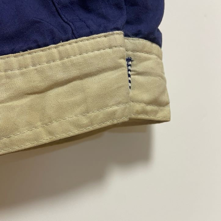 長袖ハイネックブルゾン　厚手アウター　コート　ネイビー　紺　秋冬服　レトロ　ビッグシルエット　XLサイズ　古着