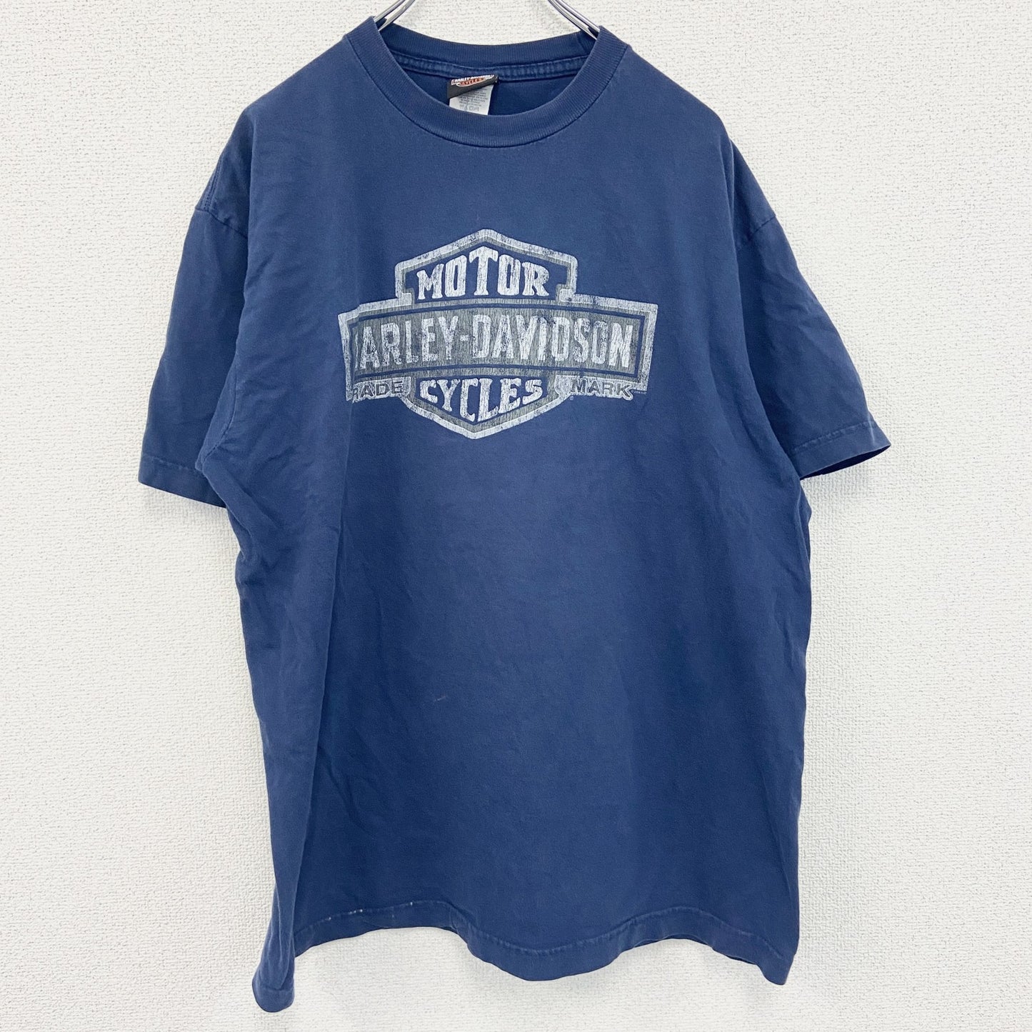 00s　HARLEY DAVIDSON　ハーレーダビッドソン　半袖両面プリントTシャツ　紺　ネイビー　XL