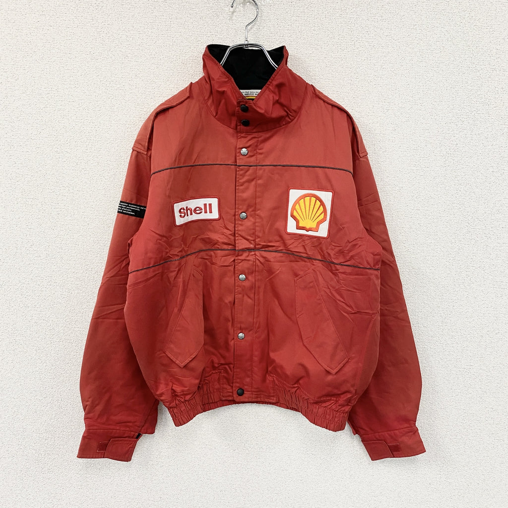 Showa Shell　シェル　ブルゾン　ワークウェア　赤　レッド　Lサイズ　古着