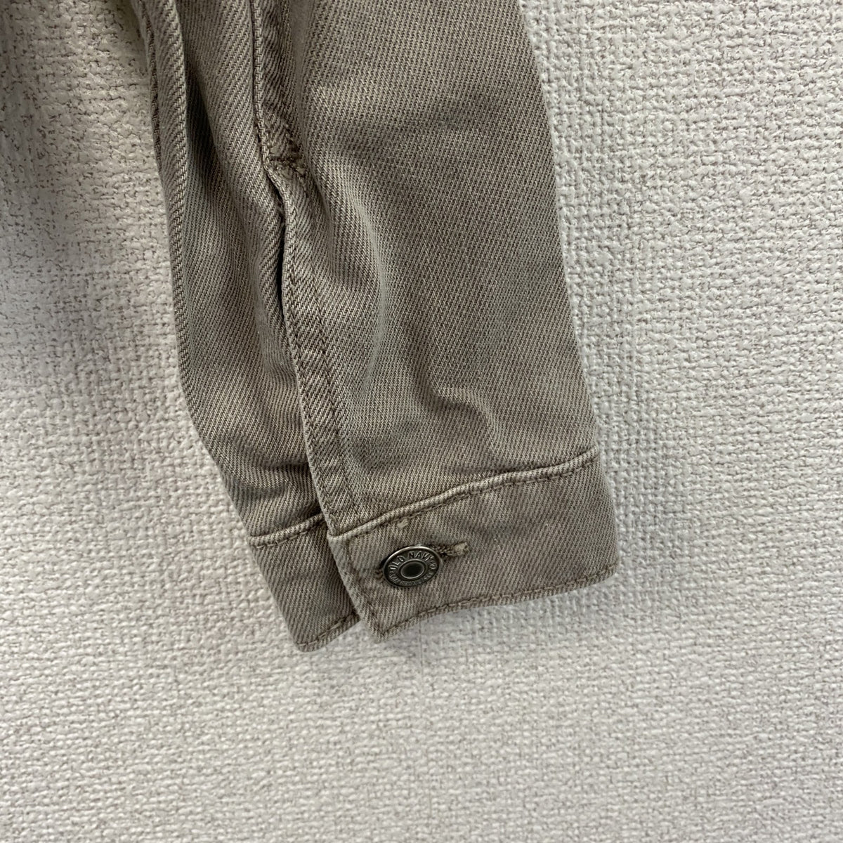 OLD NAVY　オールドネイビー　デニムジャケット/Gジャン　スカル　ベージュ　Mサイズ　古着