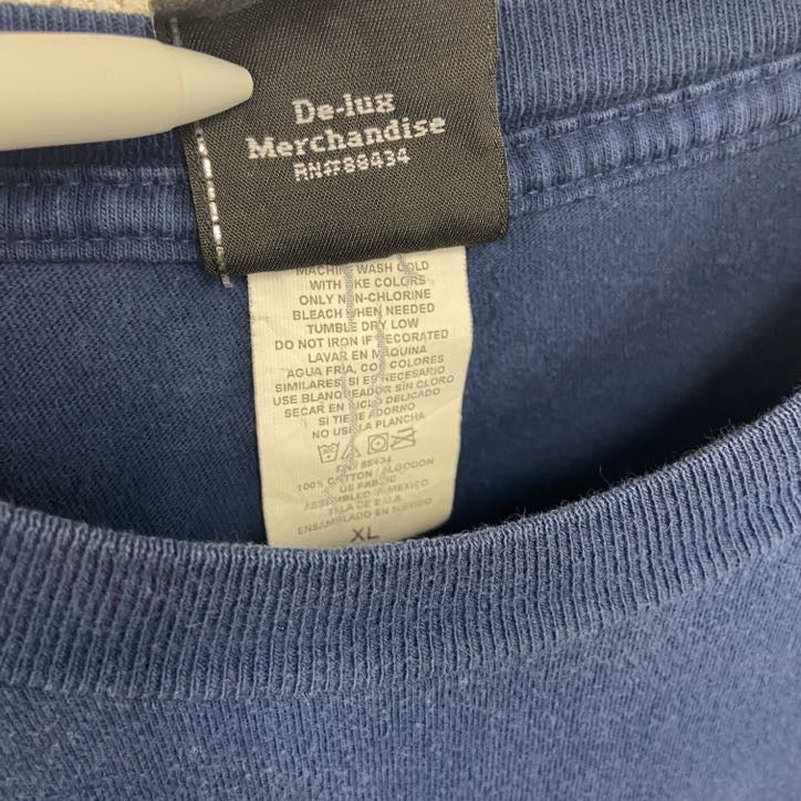 00s　HARLEY DAVIDSON　ハーレーダビッドソン　半袖両面プリントTシャツ　紺　ネイビー　XL