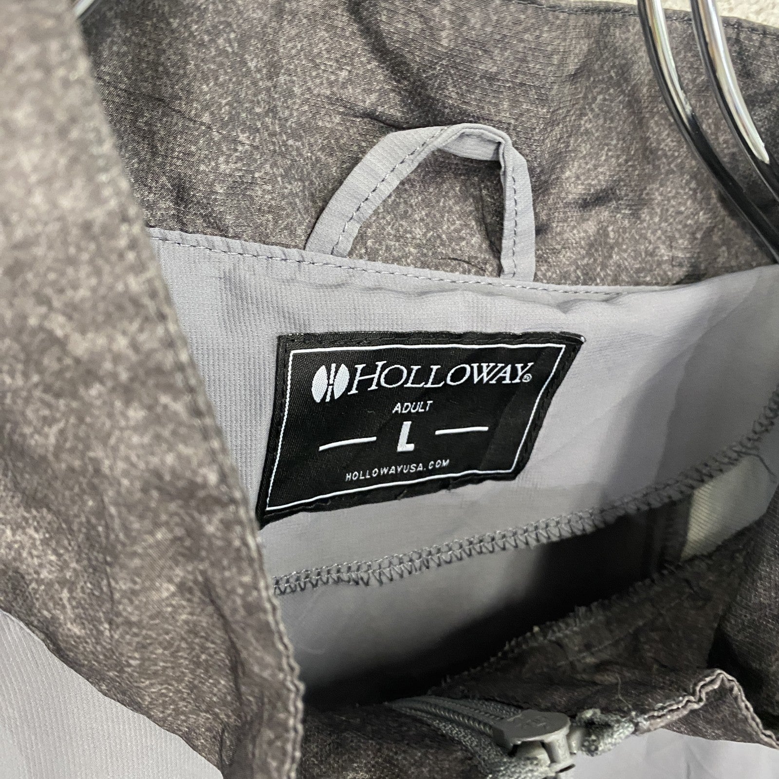 HOLLOWAY　ウォームアップジャケット　ハーフジッププルオーバージャケット　グレー　灰色　Lサイズ　古着