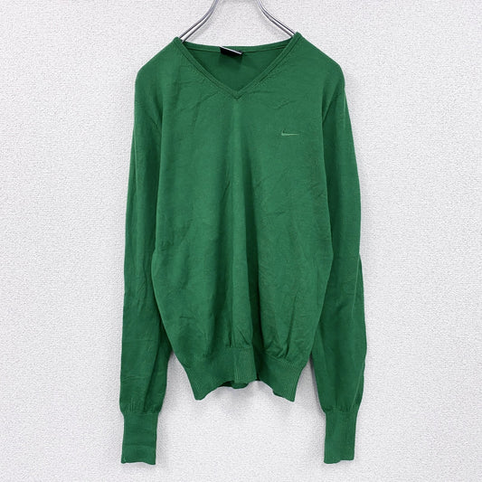 NIKE GOLF　ナイキゴルフ　ウールニットセーター　スウッシュ　緑　グリーン　Mサイズ