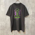 ブードゥ教　Voo Doo　半袖プリントTシャツ　スカル　ドクロ柄　黒　ブラック　レトロデザイン　クルーネック　古着