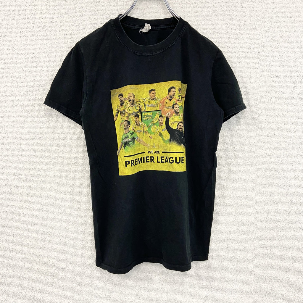 GILDAN　ギルダン　半袖プリントTシャツ　ノリッジシティFC　黒　ブラック　Sサイズ　古着