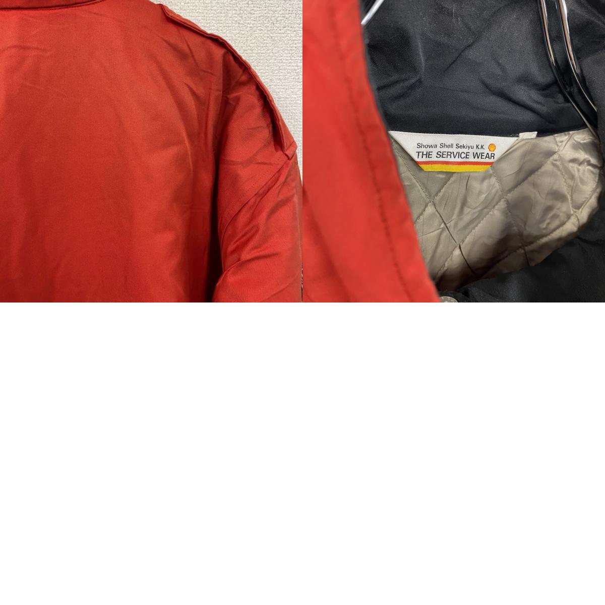 Showa Shell　シェル　ブルゾン　ワークウェア　赤　レッド　Lサイズ　古着