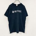 GILDAN　ギルダン　半袖プリントTシャツ　BE FREE　黒　ブラック　Lサイズ　古着
