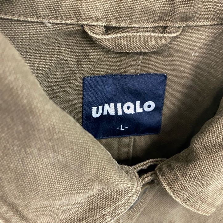 UNIQLO　ユニクロ　ダックジャケット　カーキ　Lサイズ　古着