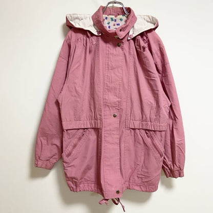 古着 used　LONDON FOG　ロンドンフォグ　長袖マウンテンパーカー　派手色アウター　フード取り外し可　ピンク　秋冬服