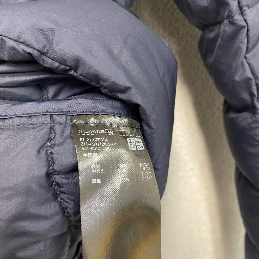 UNIQLO　ユニクロ　ウルトラライトダウンジャケット　ダウン90%　紺　ネイビー　Sサイズ　古着
