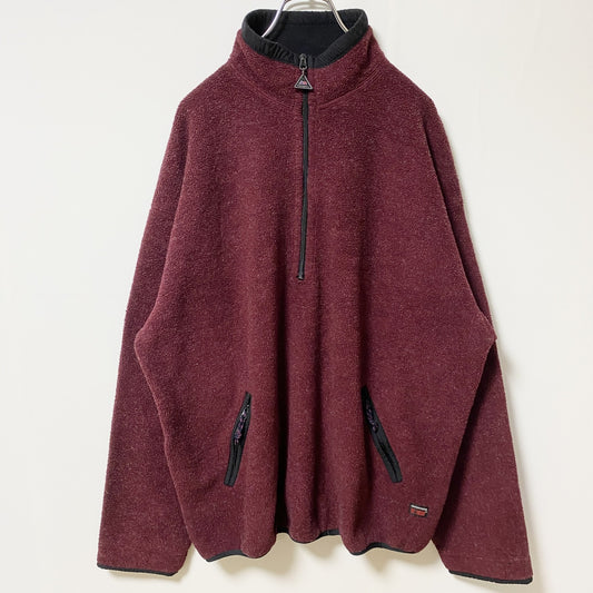 ～90s　Outersport　ハーフジップフリースジャケット　プルオーバー　赤　オーバーサイズ　XLサイズ