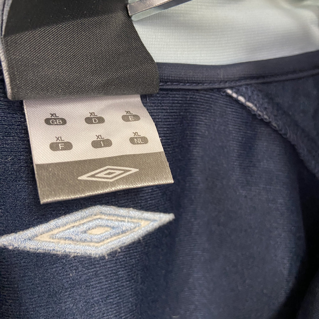 UMBRO　アンブロ　トラックジャケット/ジャージ　刺繍ロゴ　青　ブルー　XLサイズ　古着