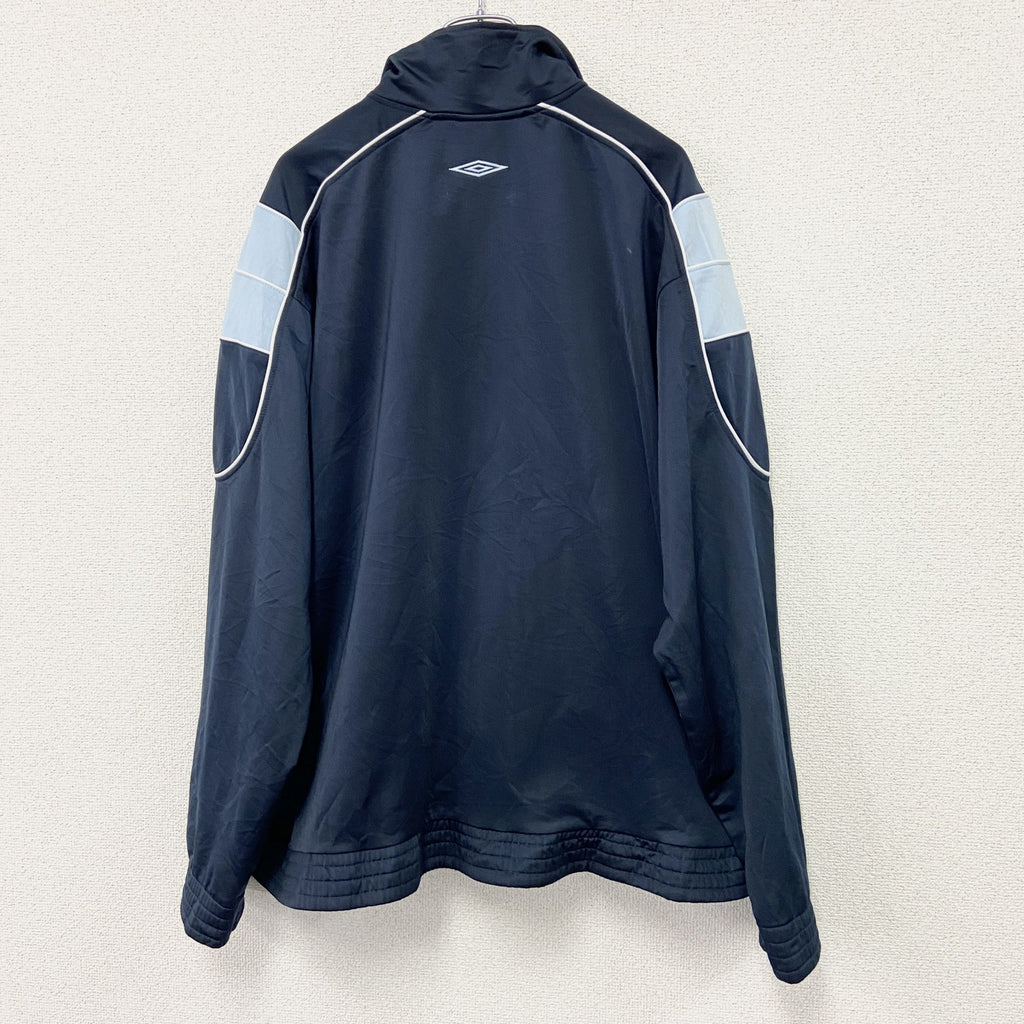 UMBRO　アンブロ　トラックジャケット/ジャージ　刺繍ロゴ　青　ブルー　XLサイズ　古着