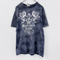 00s～　KRUSADER Ad Infinitum　半袖Tシャツ　タイダイ柄 　刺繍デザイン　黒　ブラック　Mサイズ　古着